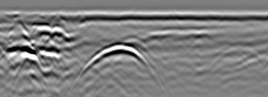Digitale proefsleuf met weergave van de ligging van een stookolietank