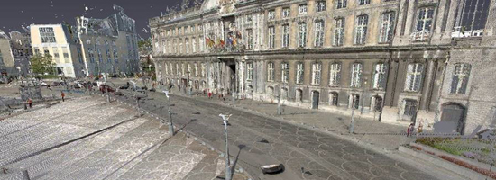 3D puntenwolk van het centrum van Luik
